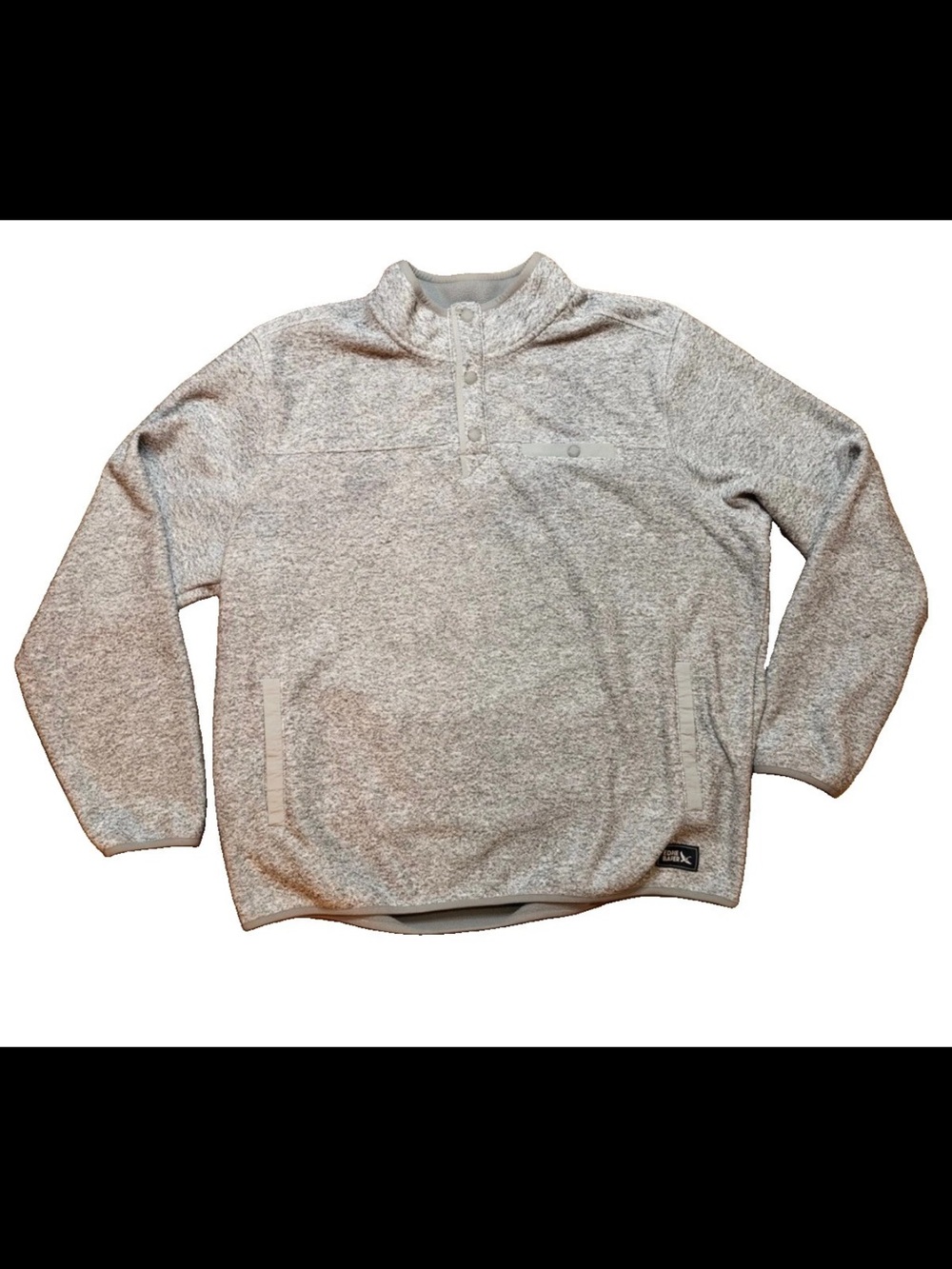 Eddie Bauer Men Sweater Fleece Quarter Snap Pullover Gray Size XXL 2XL EB006411